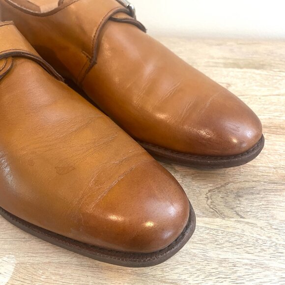 Allen Edmonds Walnut Brown Monkstrap Leather Dress Shoes Men's Size 9.5 - Picture 7 of 11